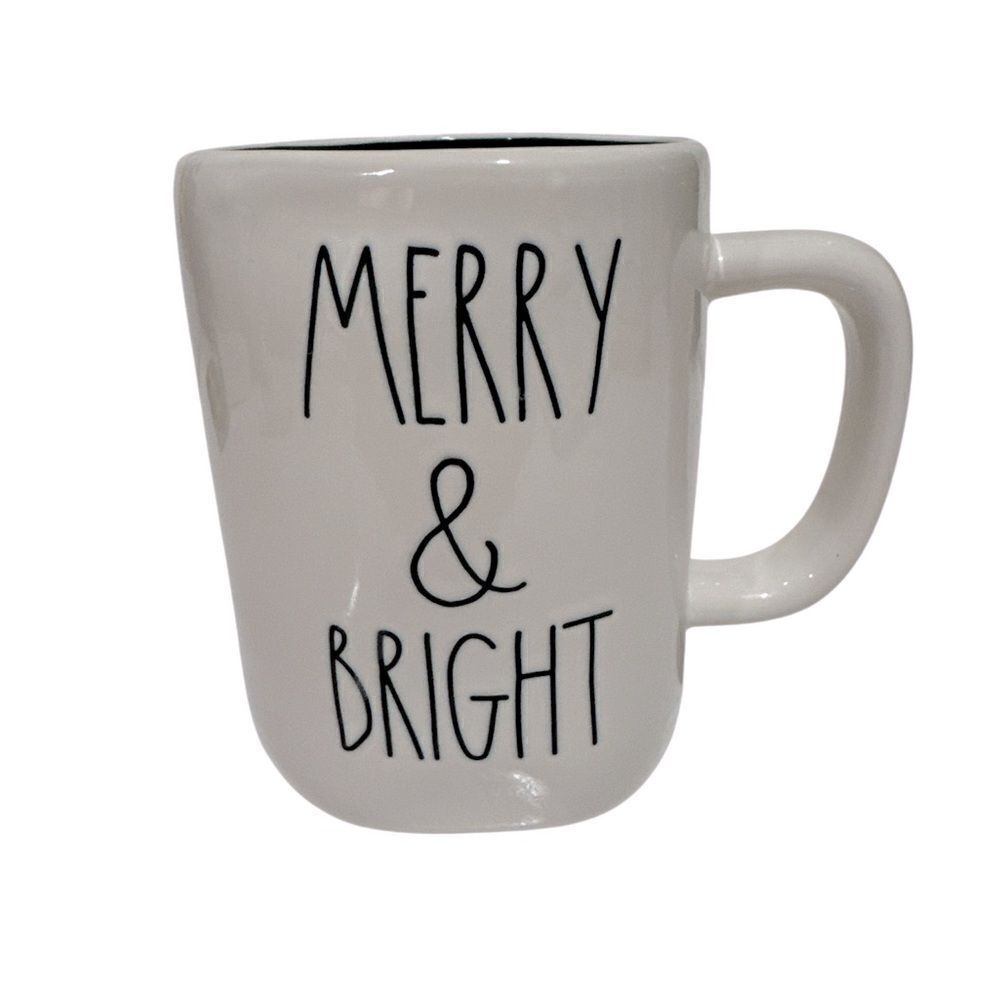 RAE DUNN By Magenta (MERRY & BRIGHT Mug Double-Sided NWOT